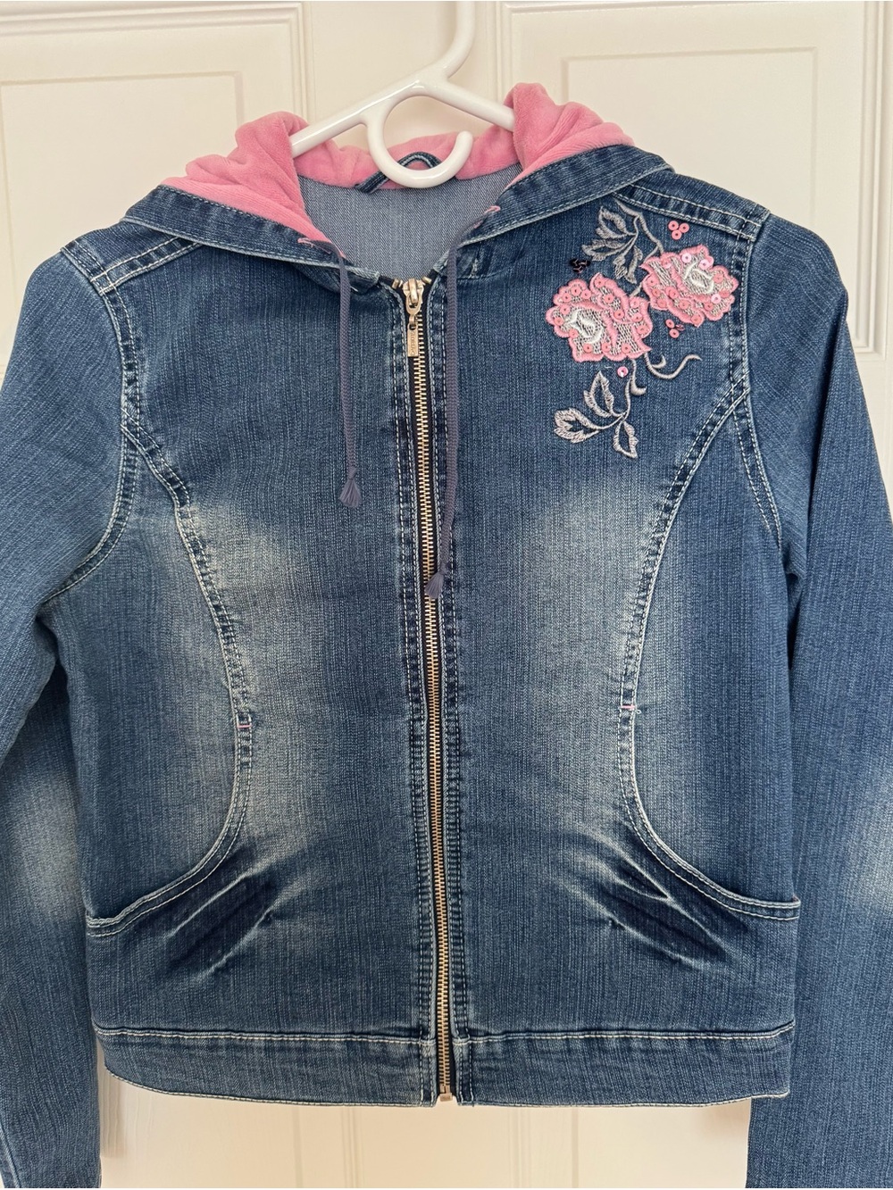 Girl’s Denim Hooded Jacket